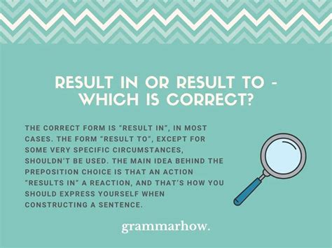 result in or result to .